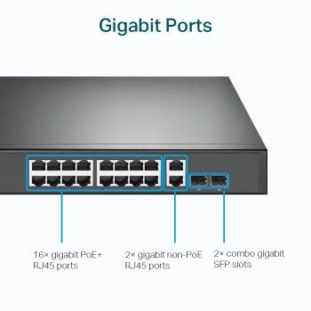 TP-LINK TL-SG1218MP 18PORT 10/100/1000 YÖNETİLEMEZ POE SWITCH